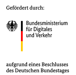 Gefördert durch Bundesministerium für Digitales und Verkehr Logo des Bundesministerium für Digitales und Verkehr